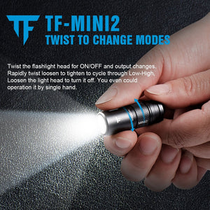 Mini-lampe de poche LED rechargeable par USB 250 Lumens IPX8 EDC "Trustfire - Mini2" - | Planète Rando