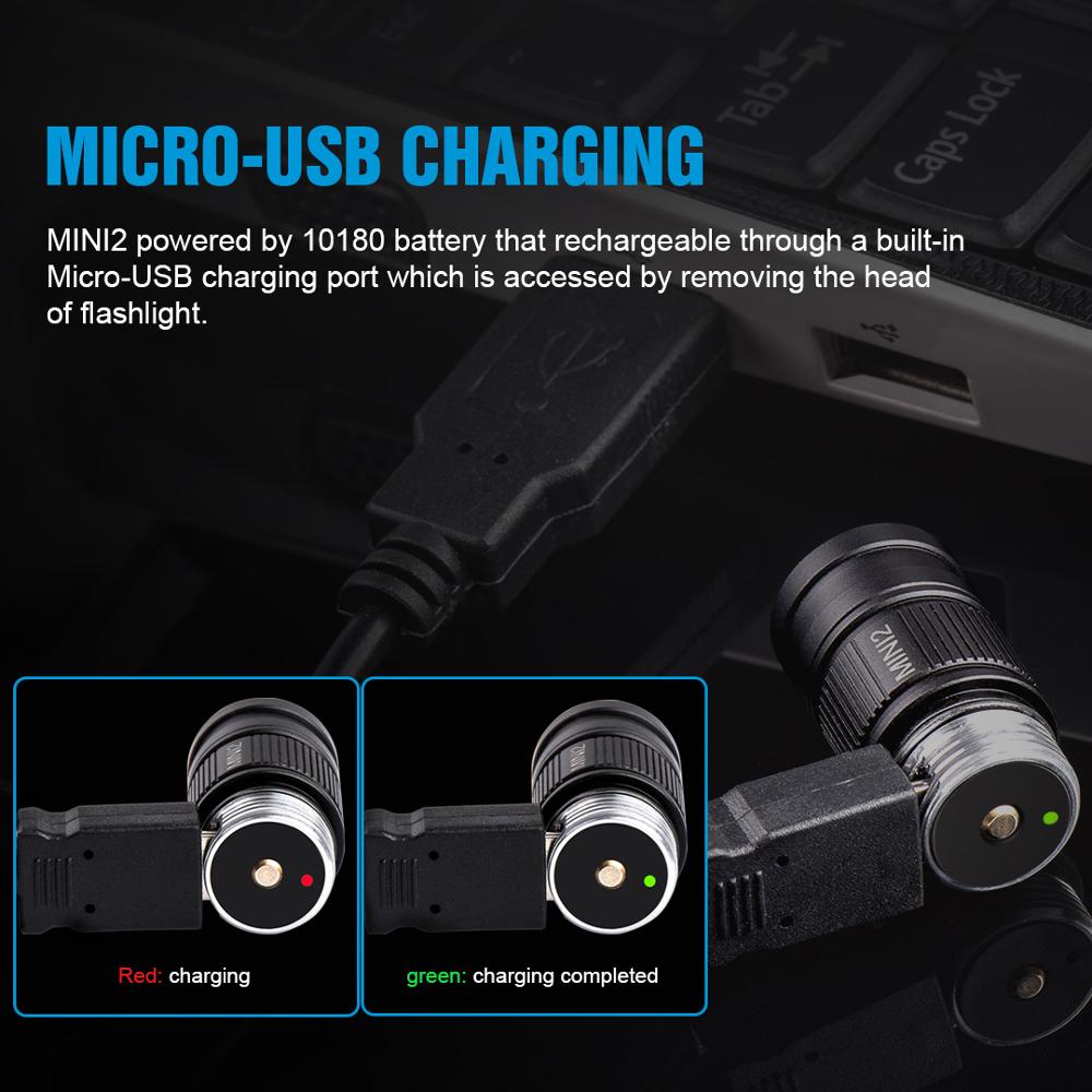 Lampe de poche rechargeable USB 320 lumens 50g Trustfire - Minix EDC –  Planète Rando
