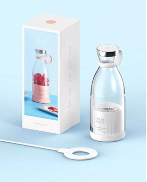 Mini presse-agrumes électrique USB / blender rechargeable & portable sans BPA "Fresh Juice" - Blanc | Planète Rando