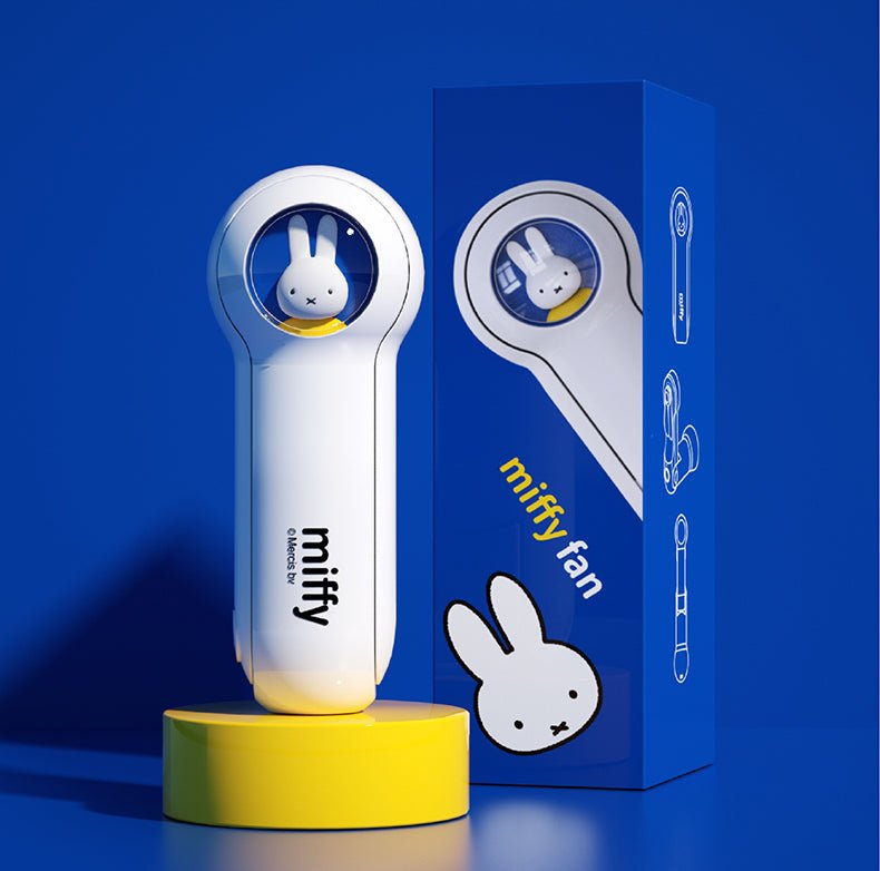 Mini-ventilateur portable et pliable avec chargeur USB et lumière "Miffy - MF04" - | Planète Rando