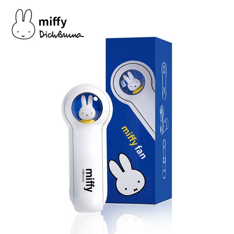 Mini-ventilateur portable et pliable avec chargeur USB et lumière "Miffy - MF04" - Bleu | Planète Rando