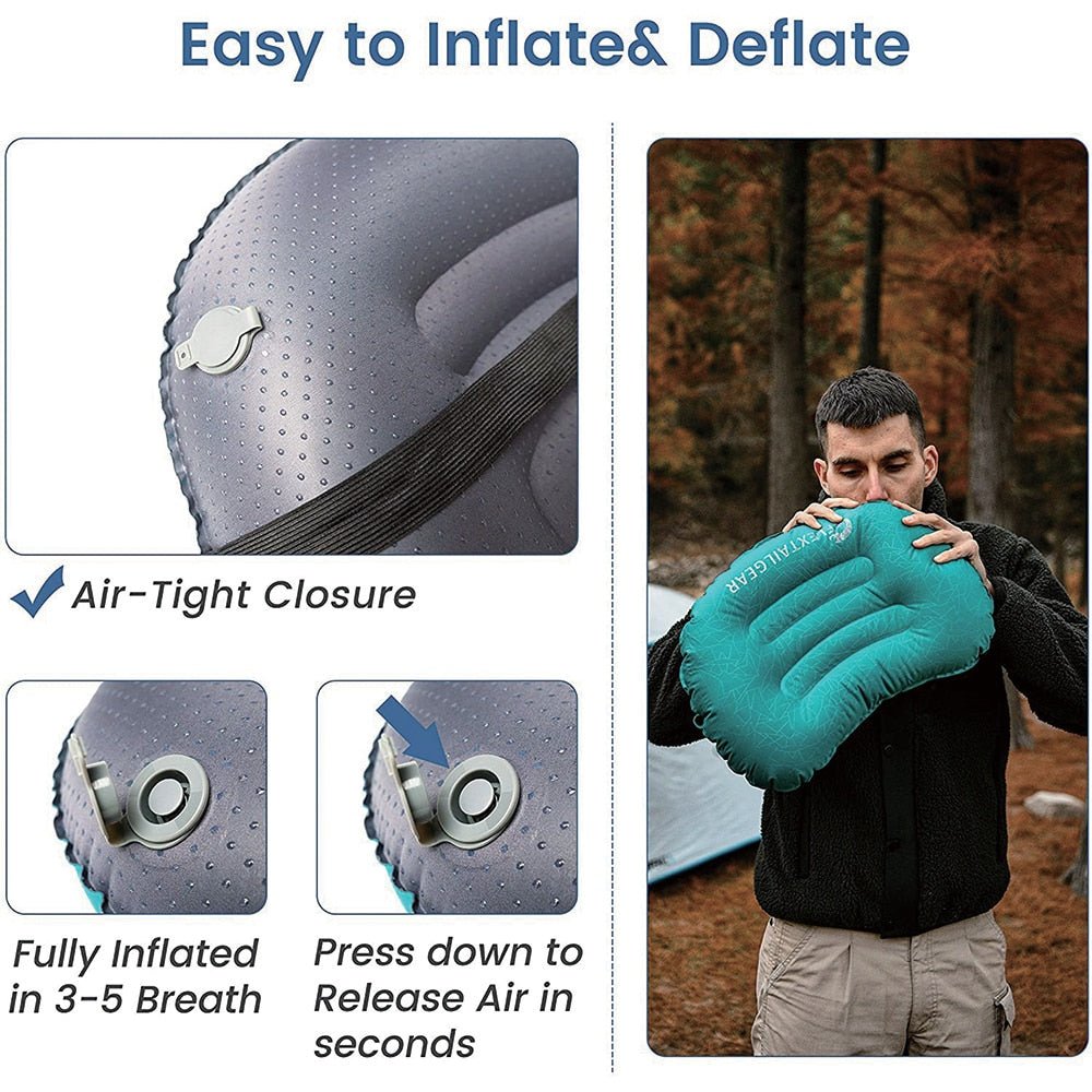 Oreiller gonflable ultraléger & ergonomique 105g "FLEXTAILGEAR - Outdoor pillow" - | Planète Rando