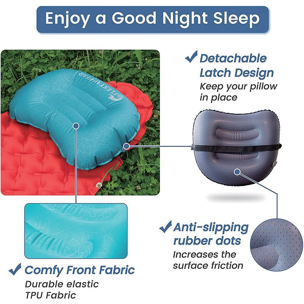 Oreiller gonflable ultraléger & ergonomique 105g "FLEXTAILGEAR - Outdoor pillow" - | Planète Rando