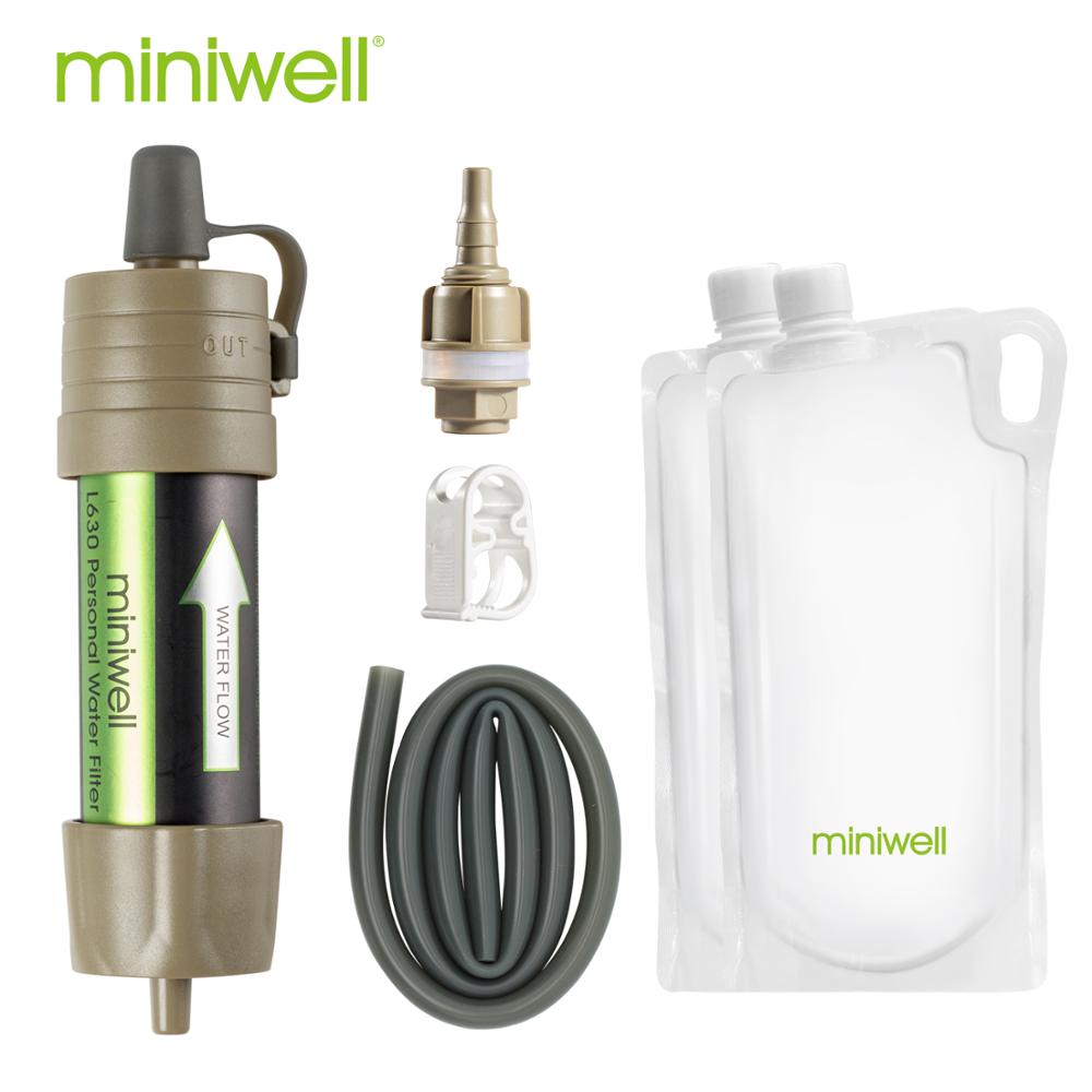 Paille filtrante / filtration à eau portable filtrant 99,9% des bactéries "Miniwell - L630" - Marron | Planète Rando