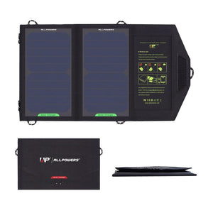 Panneau solaire portatif 10W / 5V "Allpowers - UL Solar Panel" - Default Title | Planète Rando