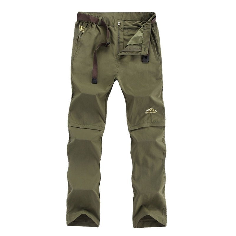 Pantalon de randonnée 2 en 1 à séchage rapide pour homme "NUONKEO - PN10" - Vert foncé / XL | Planète Rando