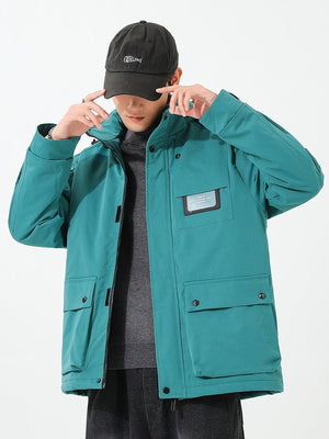 Parka chaude & imperméable multi-poches pour homme "Urban Fashion - Innovate" - Turquoise / XL | Planète Rando