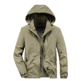 Parka d'hiver chaude à capuche pour homme "Free sport - Believe" - Khaki / M | Planète Rando