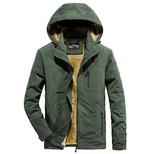 Parka d'hiver et imperméable décontractée en polaire pour homme 700g "TELLHIGH - Bomber outdoor" - Vert foncé / 2XS | Planète Rando