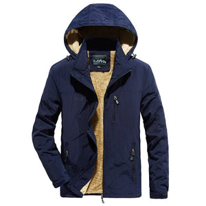 Parka d'hiver et imperméable décontractée en polaire pour homme 700g "TELLHIGH - Bomber outdoor" - Bleu navy / 2XS | Planète Rando