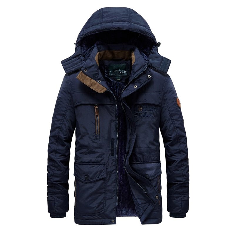 Parka en polaire avec capuche détachable doublure en coton "Jp Vogue - Rought Stock" - Bleu navy / L | Planète Rando