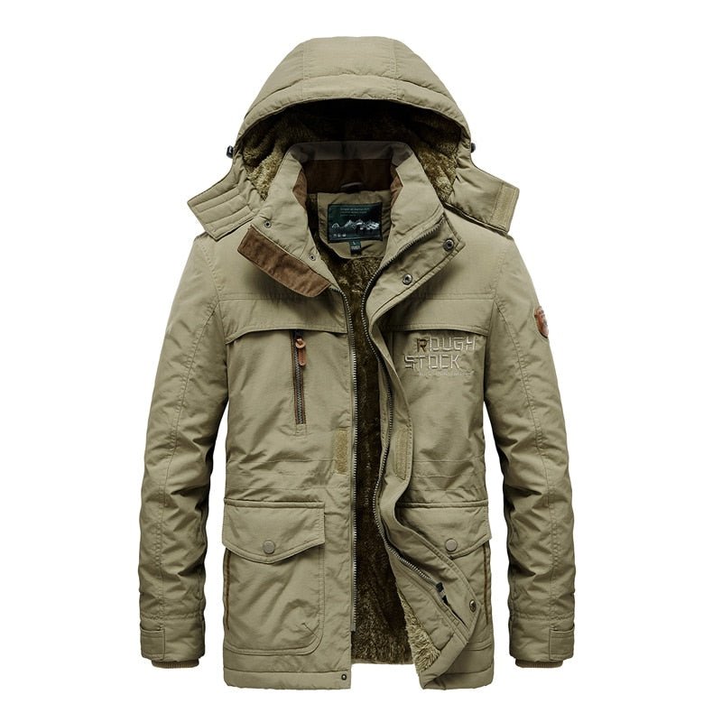 Parka en polaire avec capuche détachable doublure en coton "Jp Vogue - Rought Stock" - khaki / L | Planète Rando