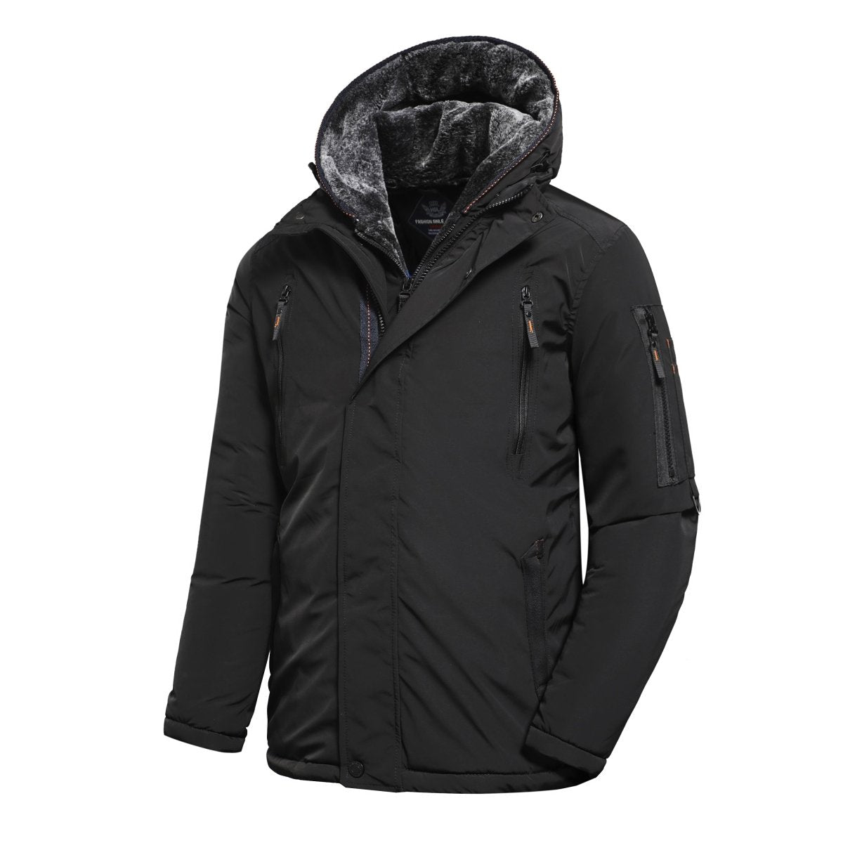 Parka hiver -30°C à capuche polaire & imperméable pour homme 2 kg "TFU - Anle casual" - Noir / 50 | Planète Rando