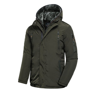 Parka hiver -30°C à capuche polaire & imperméable pour homme 2 kg "TFU - Anle casual" - Vert foncé / 50 | Planète Rando