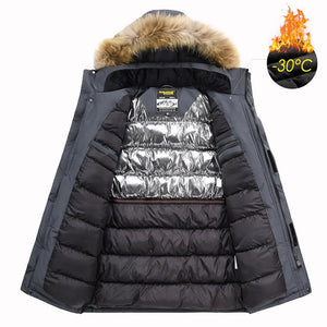 Parka hiver imperméable à capuche fourrure pour homme 1,7 kg "TFU - Runling Rtan -30°C" - | Planète Rando