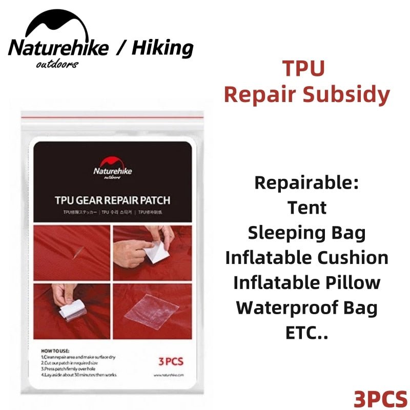 Patch de réparation en TPU 3 pièces/lot 10g "Naturehike – Gear repair" - | Planète Rando