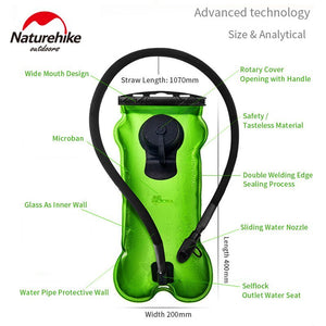 Poche à eau sans BPA pliable 3L 260g "NatureHike - NH30Y030-D" - | Planète Rando