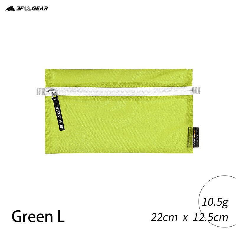 Pochette de rangement / trousse de toilette polyvalente et ultralégere 10g "3F UL GEAR - Volador 2" - Vert / L | Planète Rando