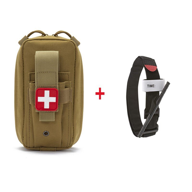 Pochette tactique médicale, IFAK / kit de premiers secours "Clusgo - EMT medik" - TAN set C | Planète Rando