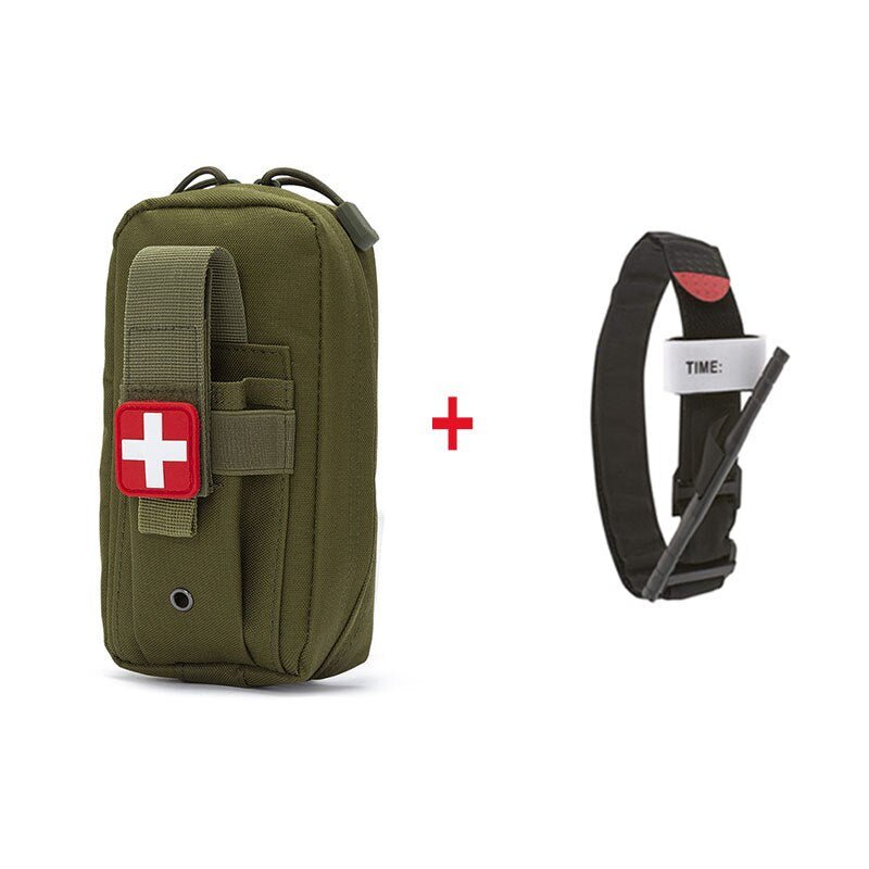 Pochette tactique médicale, IFAK / kit de premiers secours "Clusgo - EMT medik" - Green set C | Planète Rando