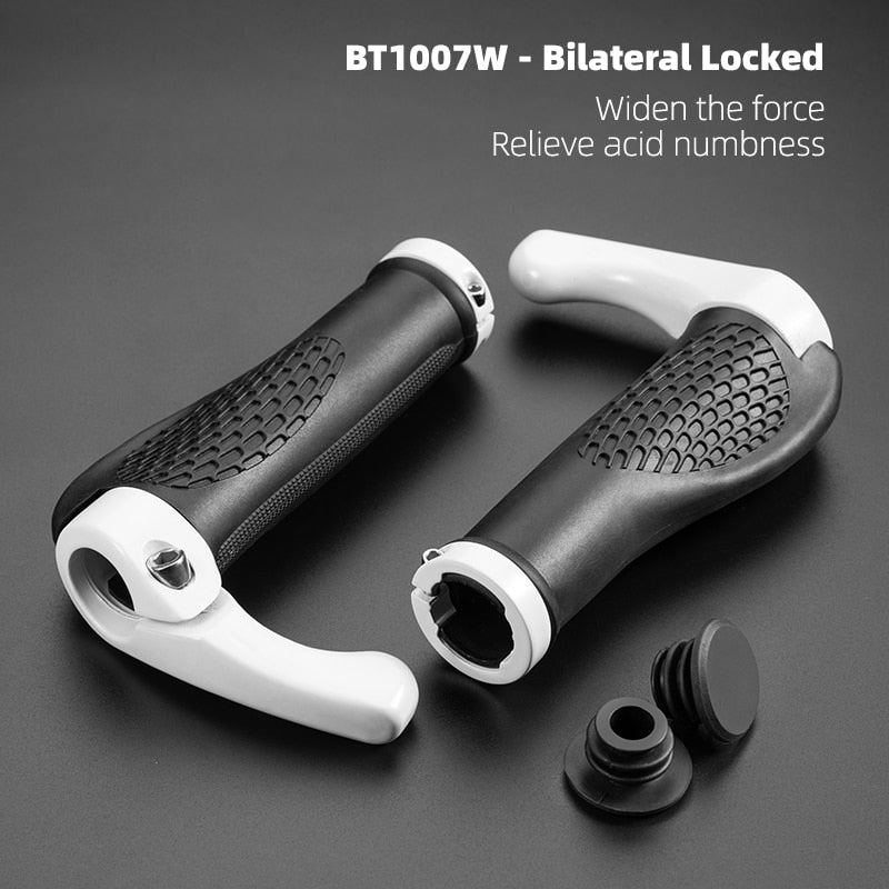 Poignées de vélo VTT antichocs & ergonomiques 300g "ROCKBROS – BT100 series" - BT1007W | Planète Rando