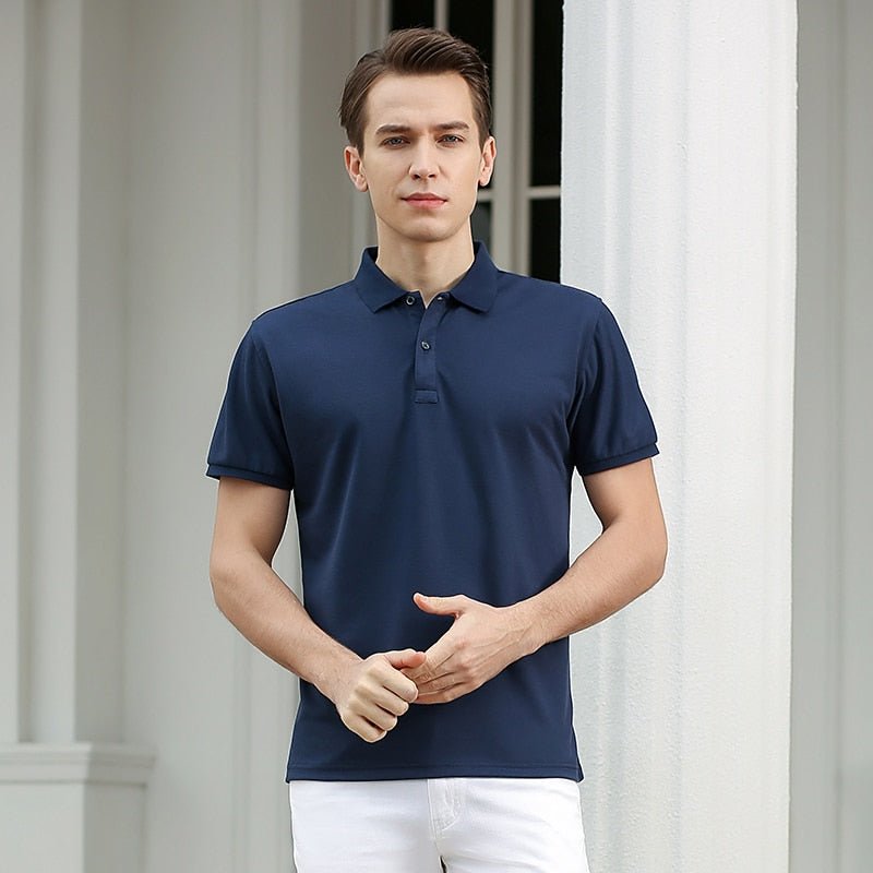 Polo manches courtes pour homme coupe slim "TFU - Casual fit" - Bleu navy / XS | Planète Rando