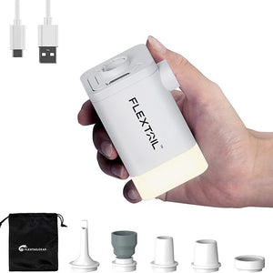 Pompe à électrique portable 4.5kPa et batterie rechargeable 4800 mAh avec fonction éclairage "FLEXTAILGEAR - Max Pump P2 plus" - Planète Rando