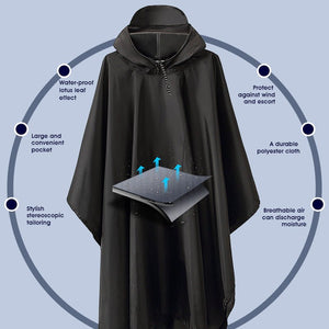 Poncho de pluie 3 en 1 imperméable avec poche centrale "Anyoo - TLM181" - Planète Rando