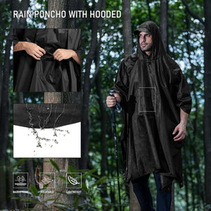 Poncho de pluie 3 en 1 imperméable avec poche centrale "Anyoo - TLM181" - Planète Rando