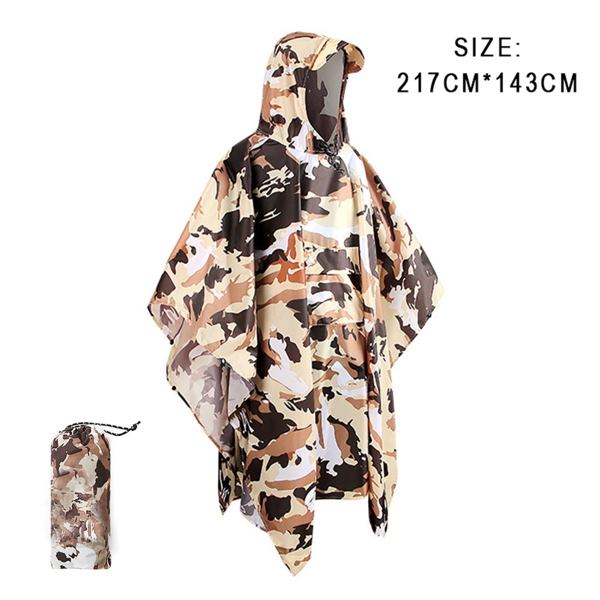 Poncho de pluie 3 en 1 imperméable avec poche centrale "Anyoo - TLM181" - Planète Rando