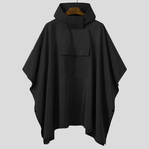 Trench avec poche central et capuche "INCERUN - 5XL7" - Noir / S | Planète Rando