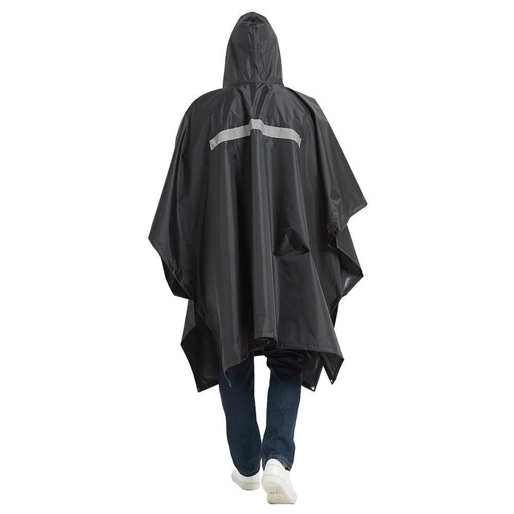 Poncho imperméable léger à capuche avec poche ventrale "Tomshoo - RainUv" - Planète Rando