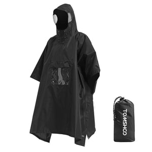 Poncho imperméable léger à capuche avec poche ventrale "Tomshoo - RainUv" - Planète Rando