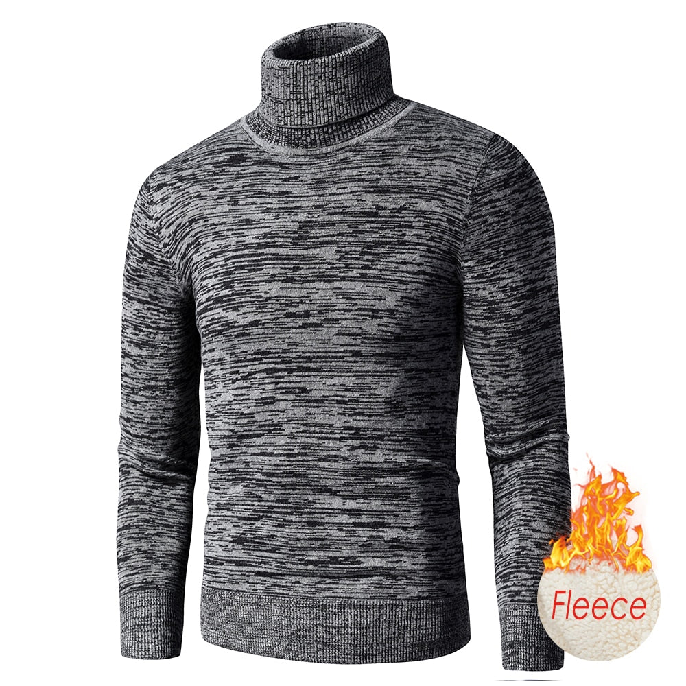 Pull à col roulé en coton et polaire pour homme "TFU - Thermal pull" - Planète Rando