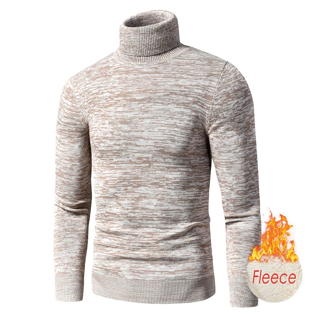 Pull à col roulé en coton et polaire pour homme "TFU - Thermal pull" - Planète Rando