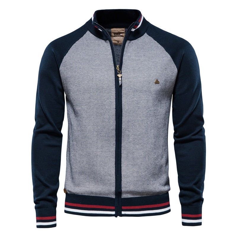 Pull zippé en coton pour homme "AIOPESON -Y200" - Planète Rando