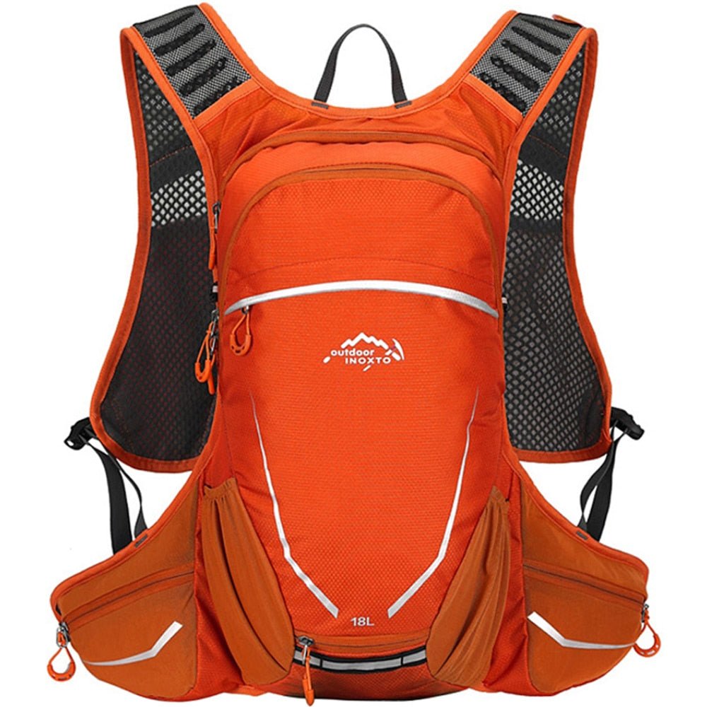 Sac à dos de cyclisme ultra-léger avec filet de rangement 550g "Outdoor Inoxto - 18L" - Orange | Planète Rando