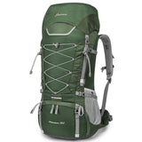 Sac à dos de randonnée avec housse de pluie & H2O 1,94kg "MOUNTAINTOP - M6801 75L" - Dark Green | Planète Rando