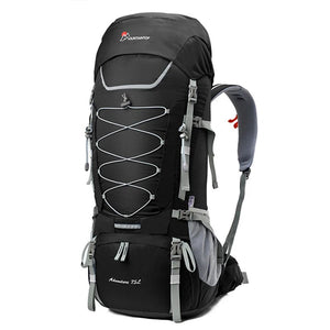 Sac à dos de randonnée avec housse de pluie & H2O 1,94kg "MOUNTAINTOP - M6801 75L" - Black | Planète Rando