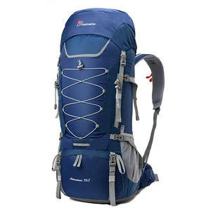 Sac à dos de randonnée avec housse de pluie & H2O 1,94kg "MOUNTAINTOP - M6801 75L" - Blue | Planète Rando