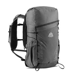 Sac à dos de randonnée ultraléger en dyneema 30L + 5L 580g "Aonijie - Ounergy C9111" - Gris anthracite | Planète Rando