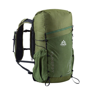 Sac à dos de randonnée ultraléger en dyneema 30L + 5L 580g "Aonijie - Ounergy C9111" - Vert foncé | Planète Rando