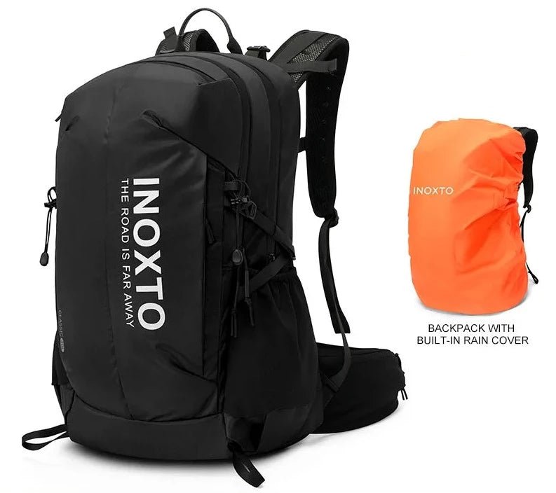 Sac à dos de randonnée / voyage avec housse de pluie 30L "Outdoor Inoxto - 8105" - Noir | Planète Rando