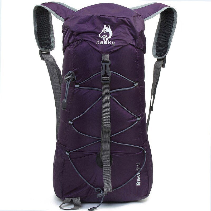 Sac à dos pliant pour la randonnée / marche 360g "Jungle King - Hasky Rush 32L" - Violet | Planète Rando