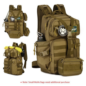 Sac à dos tactique imperméable avec système Molle 30L "Kendome - XA39D" - Planète Rando