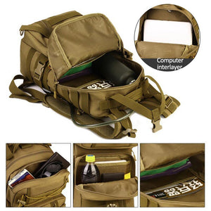 Sac à dos tactique imperméable avec système Molle 30L "Kendome - XA39D" - Planète Rando