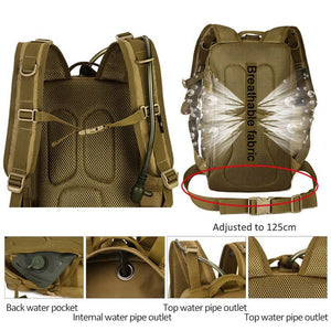 Sac à dos tactique imperméable avec système Molle 30L "Kendome - XA39D" - Planète Rando