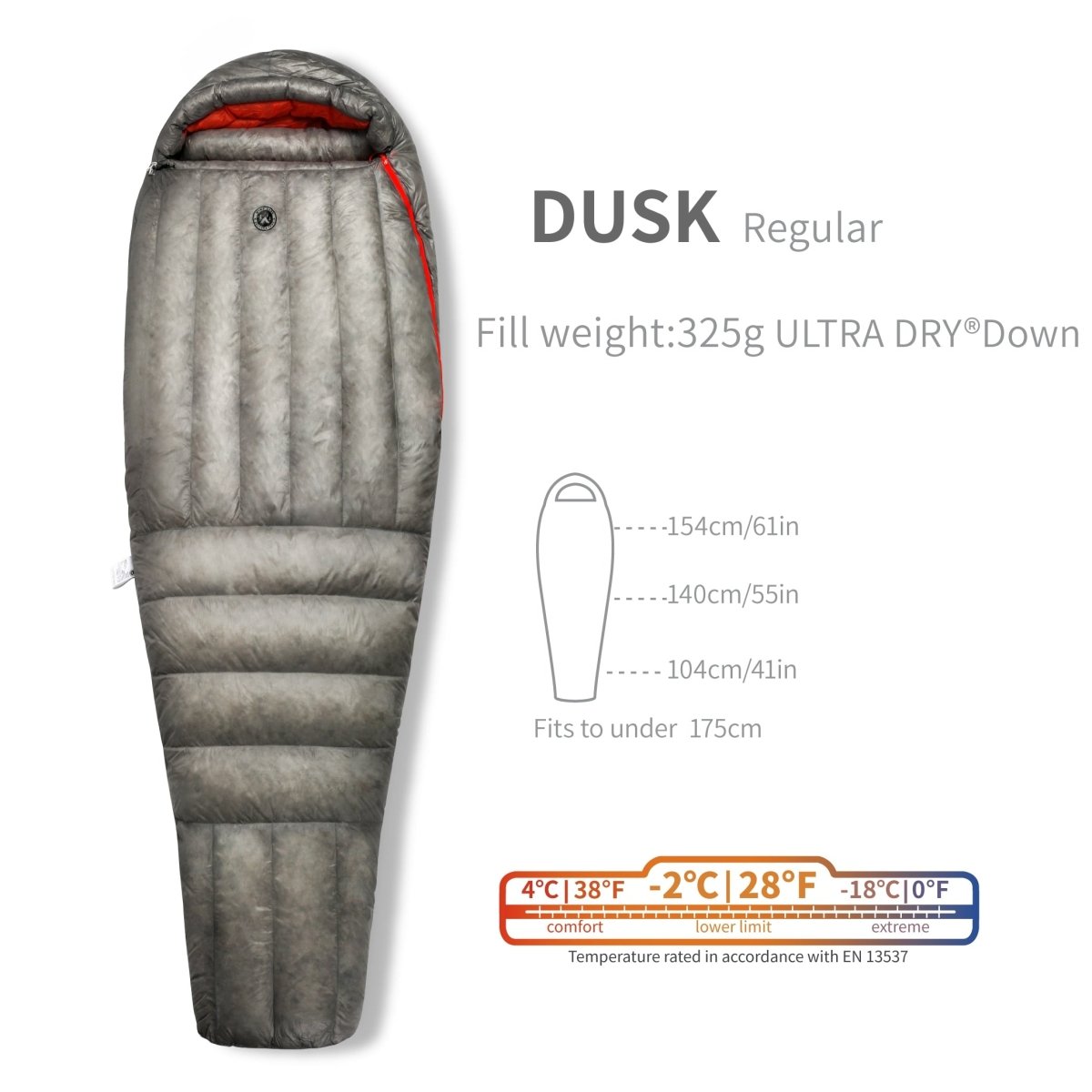 Sac de couchage ultra-léger 800fp nylon 7D "AEGISMAX - Dusk series" - Dusk / Regular | Planète Rando