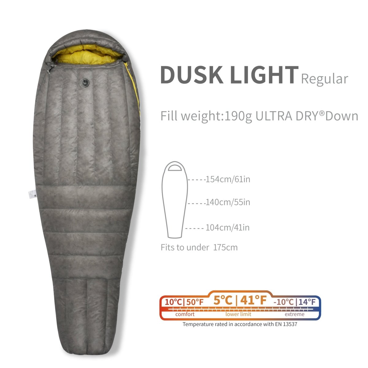 Sac de couchage ultra-léger 800fp nylon 7D "AEGISMAX - Dusk series" - Dusk Light / Regular | Planète Rando