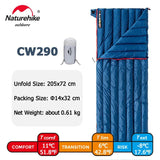 Sac de couchage ultraléger 95% en duvet d'oie 800FP "Naturehike -CW series' - CW290 - Navy | Planète Rando